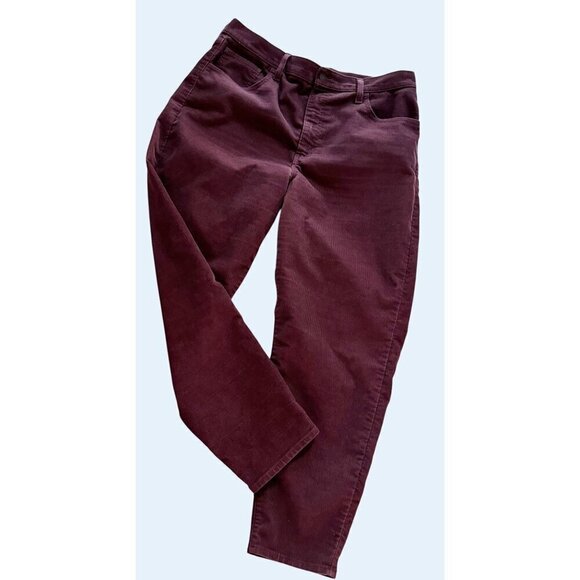 LEVI'S High Waisted Mom Corduroy Jeans Burgundy Maroon Size 34 - Picture 1 of 8